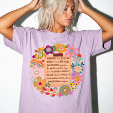 Boho Floral 'Note to Self' Tee — Positive Affirmation Comfort Colors T-Shirt