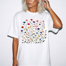 Floral Meadow T-Shirt — Colorful Watercolor Wildflower Tee