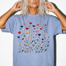 Floral Meadow T-Shirt — Colorful Watercolor Wildflower Tee