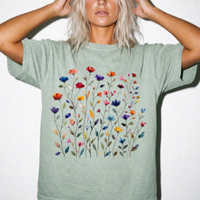 Floral Meadow T-Shirt — Colorful Watercolor Wildflower Tee