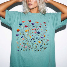Floral Meadow T-Shirt — Colorful Watercolor Wildflower Tee