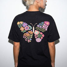 Colorful Floral Butterfly Back T-Shirt | Comfort Colors Boho Graphic Tee