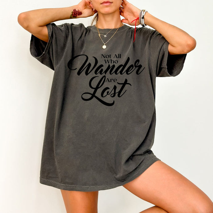 Not All Who Wander Are Lost Comfort Colors® T-Shirt | Vintage Adventure Graphic Tee