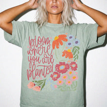 Bloom Where You Are Planted Wildflower Comfort Colors® Tee | Inspirational Floral Graphic Shirt