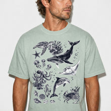 Sea Creatures Comfort Colors® Tee | Unisex Ocean Lover Graphic T-Shirt