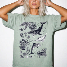 Sea Creatures Comfort Colors® Tee | Unisex Ocean Lover Graphic T-Shirt