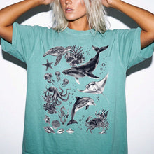 Sea Creatures Comfort Colors® Tee | Unisex Ocean Lover Graphic T-Shirt