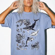 Sea Creatures Comfort Colors® Tee | Unisex Ocean Lover Graphic T-Shirt