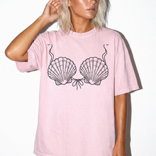 Mermaid Shell Bra Shirt, Funny Beach Tee, Comfort Colors Bachelorette Top
