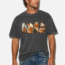 Halloween Latte Shirt, Pumpkin Spice Tee, Comfort Colors Fall Coffee Shirt Unisex