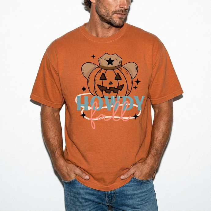 Howdy Fall Graphic Tee | Comfort Colors Western Pumpkin Halloween Shirt
