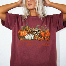 It's Fall Y'all Shirt | Leopard Pumpkin Comfort Colors Tee | Cute Autumn Pumpkin Patch Shirt