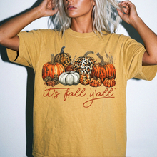 It's Fall Y'all Shirt | Leopard Pumpkin Comfort Colors Tee | Cute Autumn Pumpkin Patch Shirt