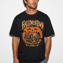Haunted Pumpkin Town Comfort Colors T-Shirt – Spooky Fall Graphic Te