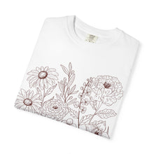 Retro Wildflower Floral T-shirt — 'Flower Tee' Vintage Outline Design