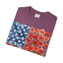 American Flag Floral T-Shirt — Flower USA Flag Tee