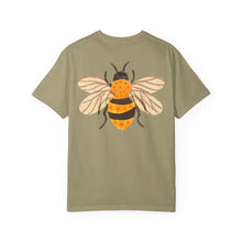 Floral Bee Shirt | Cute Bumblebee Back Design Comfort Colors Tee | Nature Lover Unisex T-Shirt