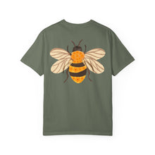 Floral Bee Shirt | Cute Bumblebee Back Design Comfort Colors Tee | Nature Lover Unisex T-Shirt