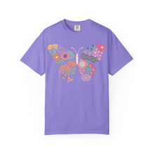 Colorful Floral Butterfly FRONT T-Shirt | Comfort Colors Boho Graphic Tee