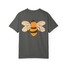 Floral Bee Shirt | Cute Bumblebee Back Design Comfort Colors Tee | Nature Lover Unisex T-Shirt