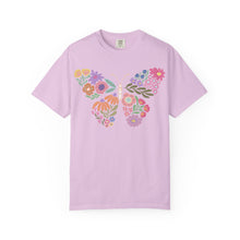 Colorful Floral Butterfly FRONT T-Shirt | Comfort Colors Boho Graphic Tee