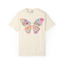 Colorful Floral Butterfly FRONT T-Shirt | Comfort Colors Boho Graphic Tee