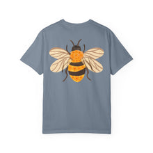 Floral Bee Shirt | Cute Bumblebee Back Design Comfort Colors Tee | Nature Lover Unisex T-Shirt