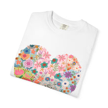 Floral Heart T-Shirt — Comfort Colors Boho Wildflower Graphic Tee