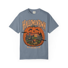 Haunted Pumpkin Town Comfort Colors T-Shirt – Spooky Fall Graphic Te