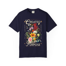 Created with a Purpose Floral Comfort Colors® T-Shirt | Christian Wildflower Graphic Tee