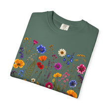 Wildflower Garden T-Shirt, Botanical Floral Tee, Comfort Colors Shirt