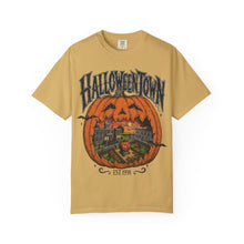 Haunted Pumpkin Town Comfort Colors T-Shirt – Spooky Fall Graphic Te