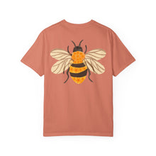 Floral Bee Shirt | Cute Bumblebee Back Design Comfort Colors Tee | Nature Lover Unisex T-Shirt