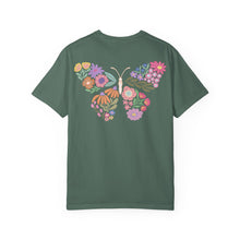 Colorful Floral Butterfly Back T-Shirt | Comfort Colors Boho Graphic Tee