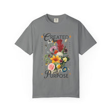 Created with a Purpose Floral Comfort Colors® T-Shirt | Christian Wildflower Graphic Tee