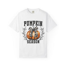 Pumpkin Season Graphic Tee | Buffalo Plaid Bow Comfort Colors Shirt | Vintage Fall Pumpkin Print