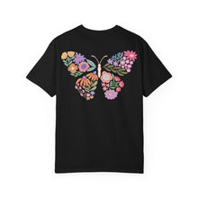 Colorful Floral Butterfly Back T-Shirt | Comfort Colors Boho Graphic Tee