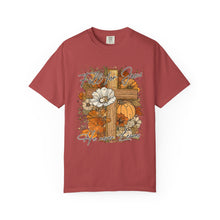 Fall For Jesus Shirt | He Never Leaves Cross Comfort Colors Tee | Christian Faith Autumn Shirt
