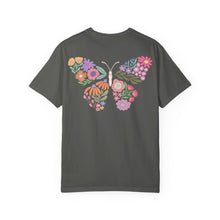 Colorful Floral Butterfly Back T-Shirt | Comfort Colors Boho Graphic Tee