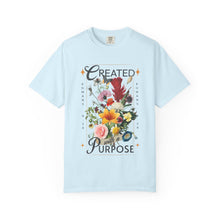 Created with a Purpose Floral Comfort Colors® T-Shirt | Christian Wildflower Graphic Tee