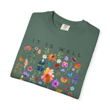 It Is Well With My Soul Floral T-Shirt - Comfort Colors Spiritual Tee