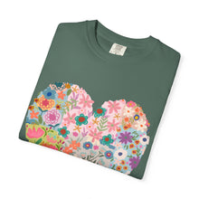 Floral Heart T-Shirt — Comfort Colors Boho Wildflower Graphic Tee