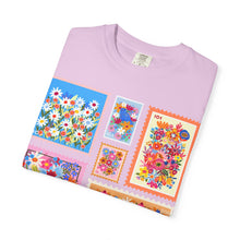 Set of 5 Floral Stamps T-Shirt — Botanical Flower Stamp Graphic Tee