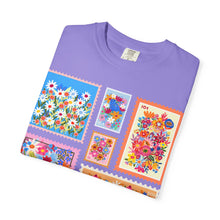 Set of 5 Floral Stamps T-Shirt — Botanical Flower Stamp Graphic Tee
