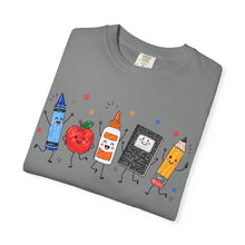Funny Teacher Life Comfort Colors® T-Shirt | Crayon Apple Pencil Notebook Graphic Tee | Cute Teacher Gift Shirt