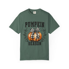 Pumpkin Season Graphic Tee | Buffalo Plaid Bow Comfort Colors Shirt | Vintage Fall Pumpkin Print