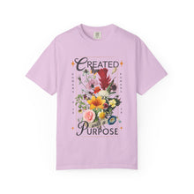 Created with a Purpose Floral Comfort Colors® T-Shirt | Christian Wildflower Graphic Tee