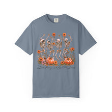 Dancing Skeletons Fall Shirt | Halloween Pumpkin Sunflower Comfort Colors Tee | Retro Skeleton Autumn Shirt