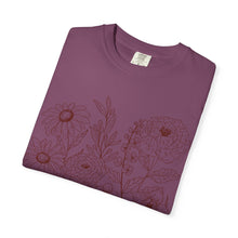 Retro Wildflower Floral T-shirt — 'Flower Tee' Vintage Outline Design
