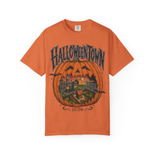 Haunted Pumpkin Town Comfort Colors T-Shirt – Spooky Fall Graphic Te